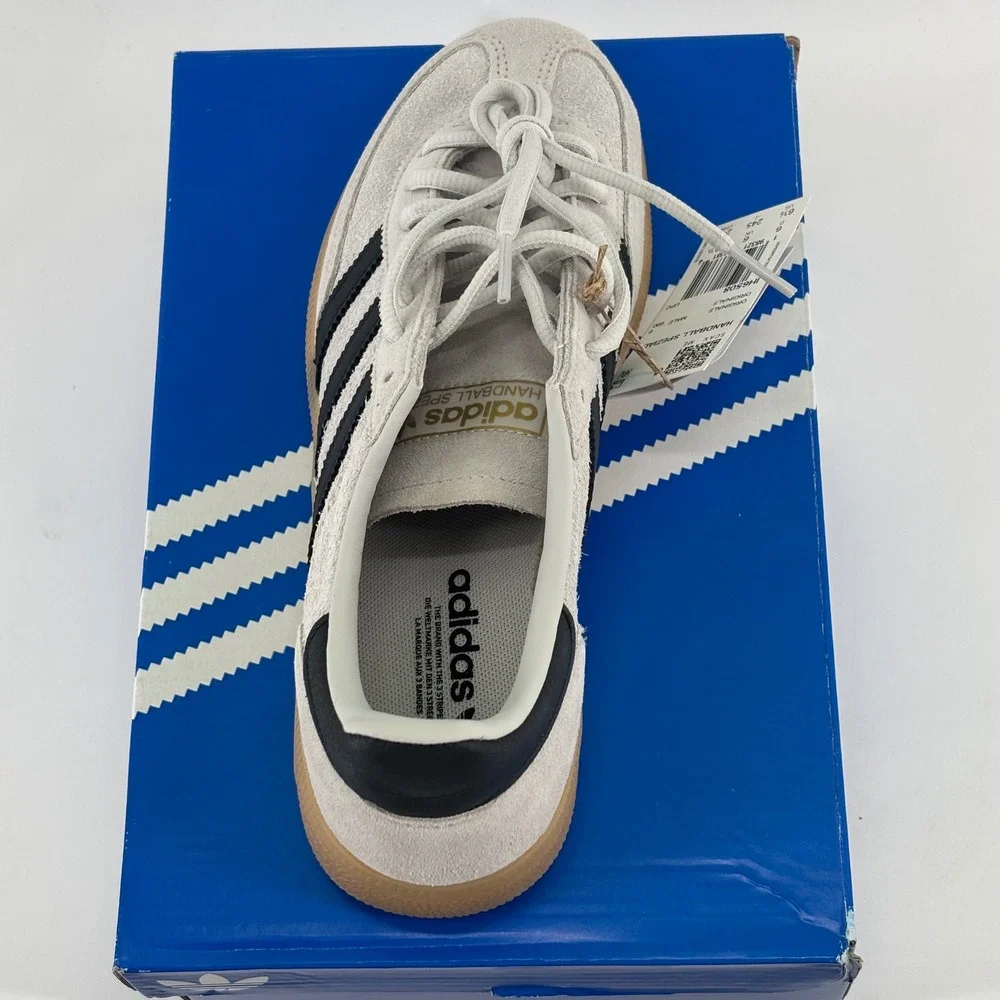 Adidas Handball Spezial Men 6.5 Grey Black Gum IH6508 New Suede Terrace Sneakers